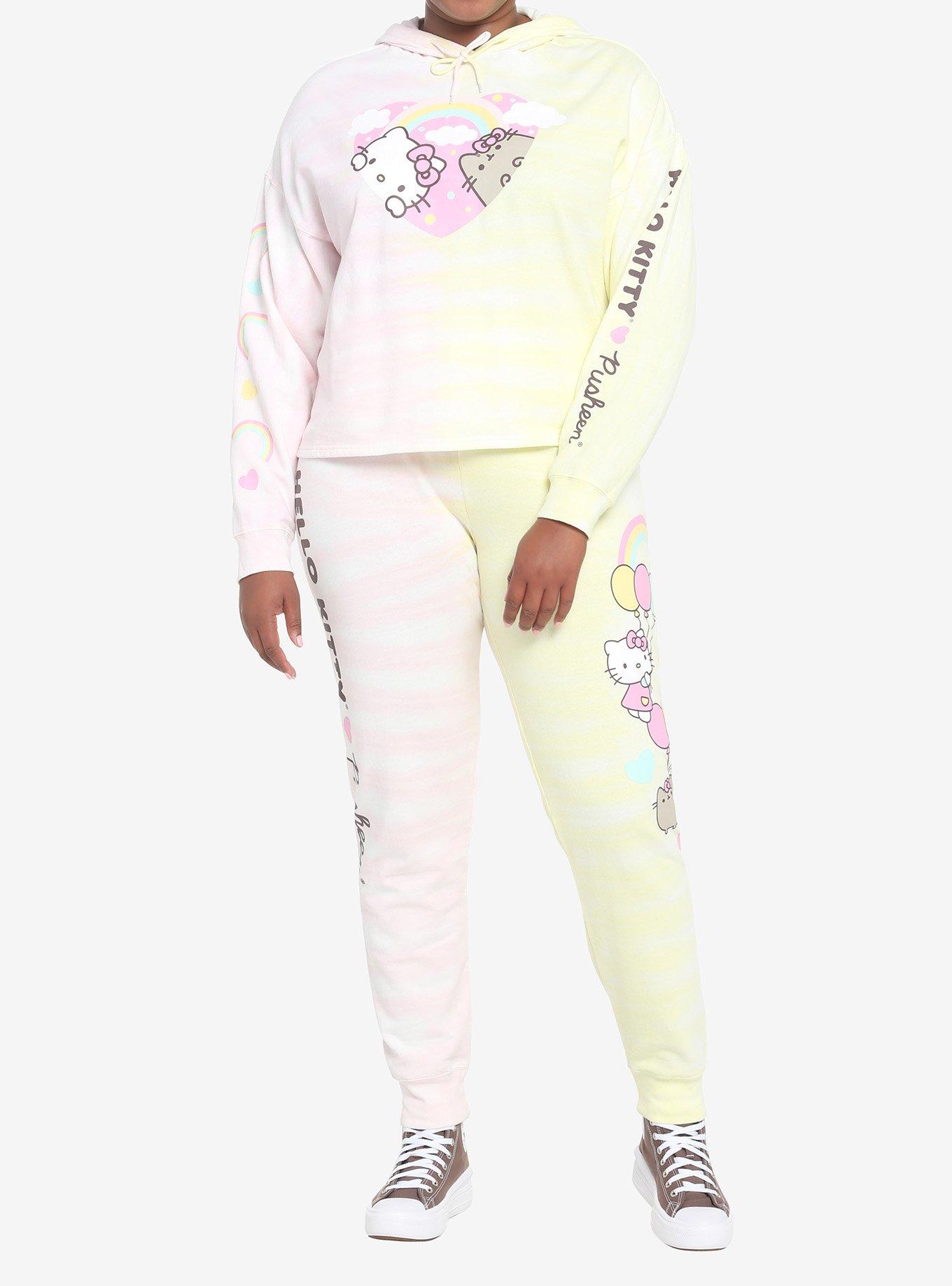 Hello Kitty X Pusheen Tie-Dye Girls Hoodie Plus Size, MULTI, alternate