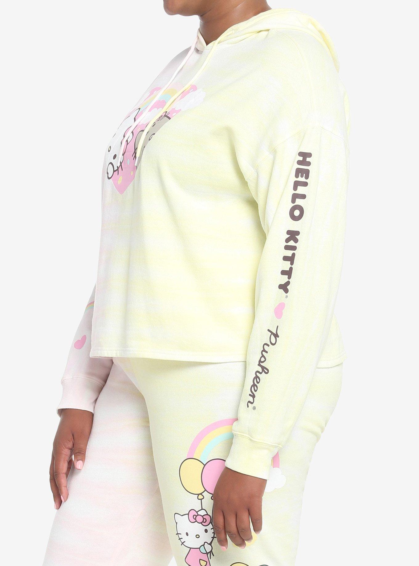 Hello Kitty X Pusheen Tie-Dye Girls Hoodie Plus Size, MULTI, alternate