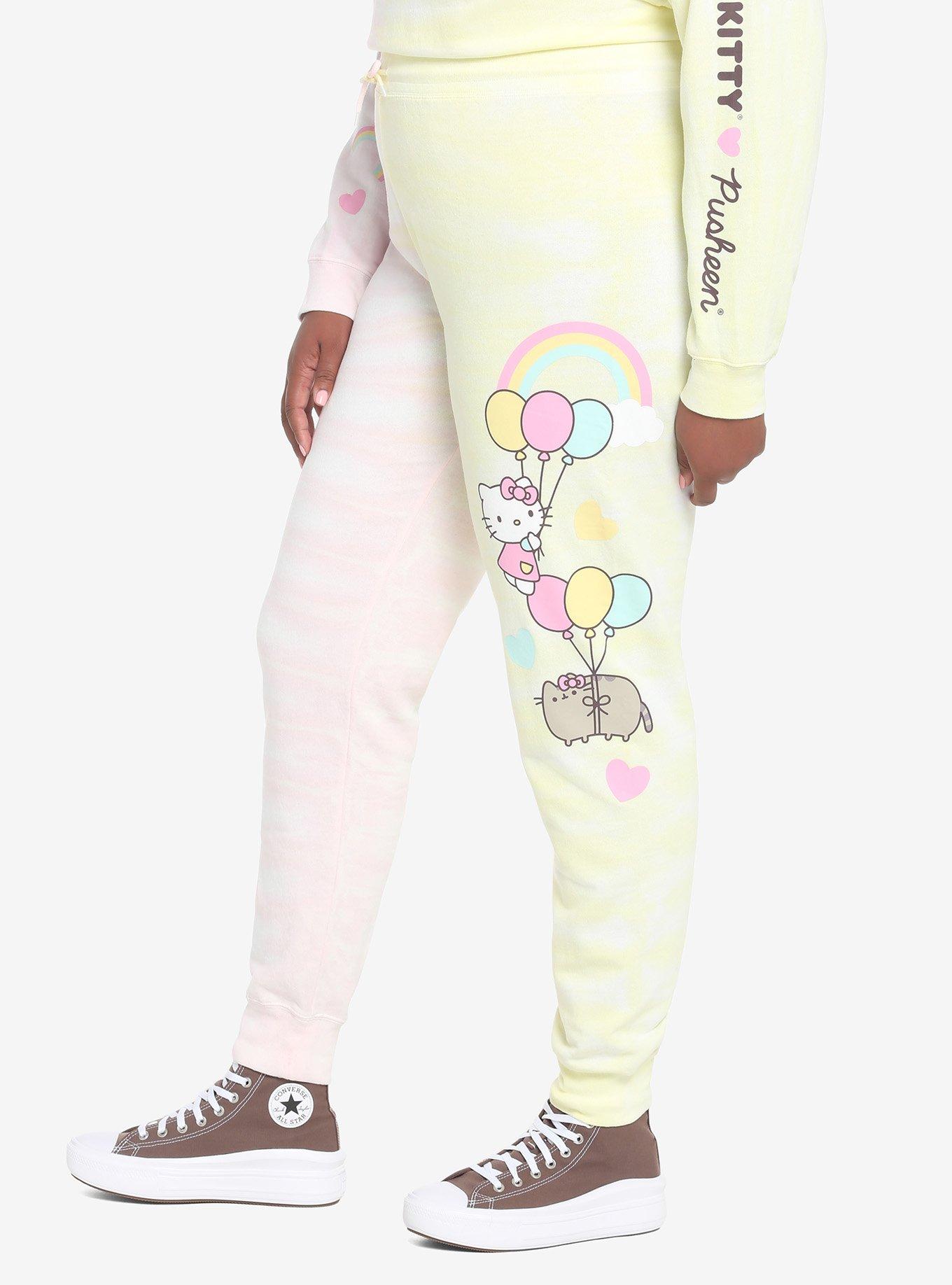 Hello Kitty X Pusheen Tie-Dye Girls Sweatpants Plus Size, MULTI, alternate