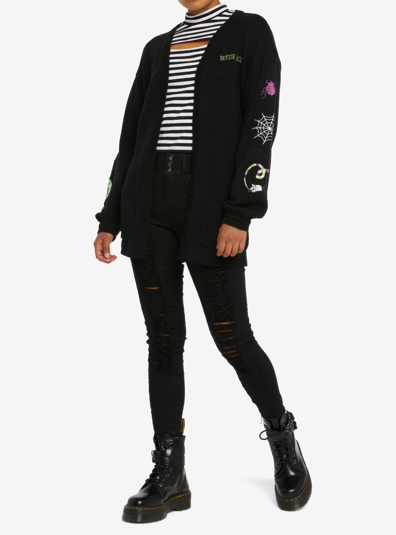 Beetlejuice Never Trust The Living Girls Cardigan, MULTI, alternate
