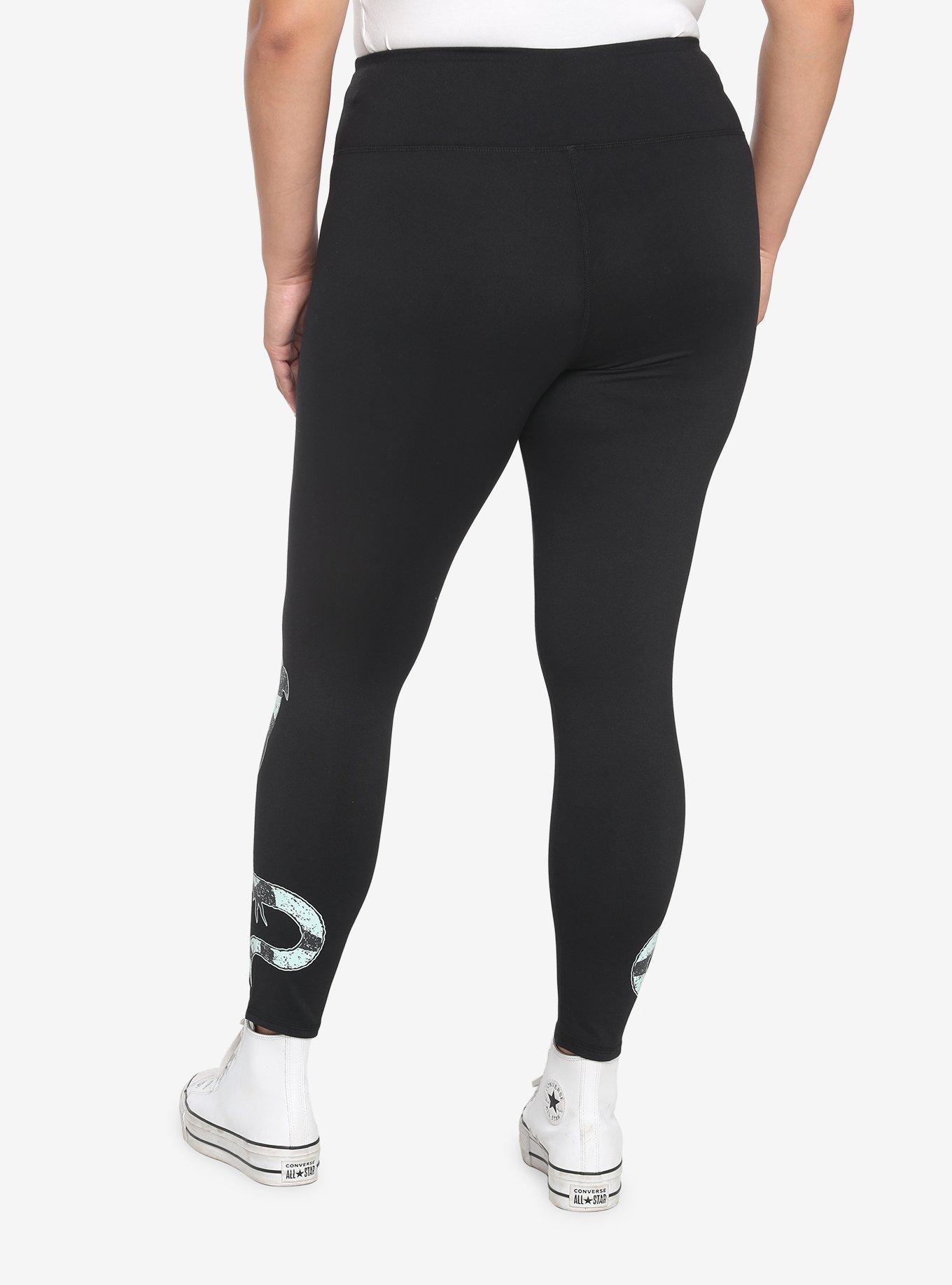 Beetlejuice Glow-In-The-Dark Sandworm Leggings Plus Size, MULTI, alternate