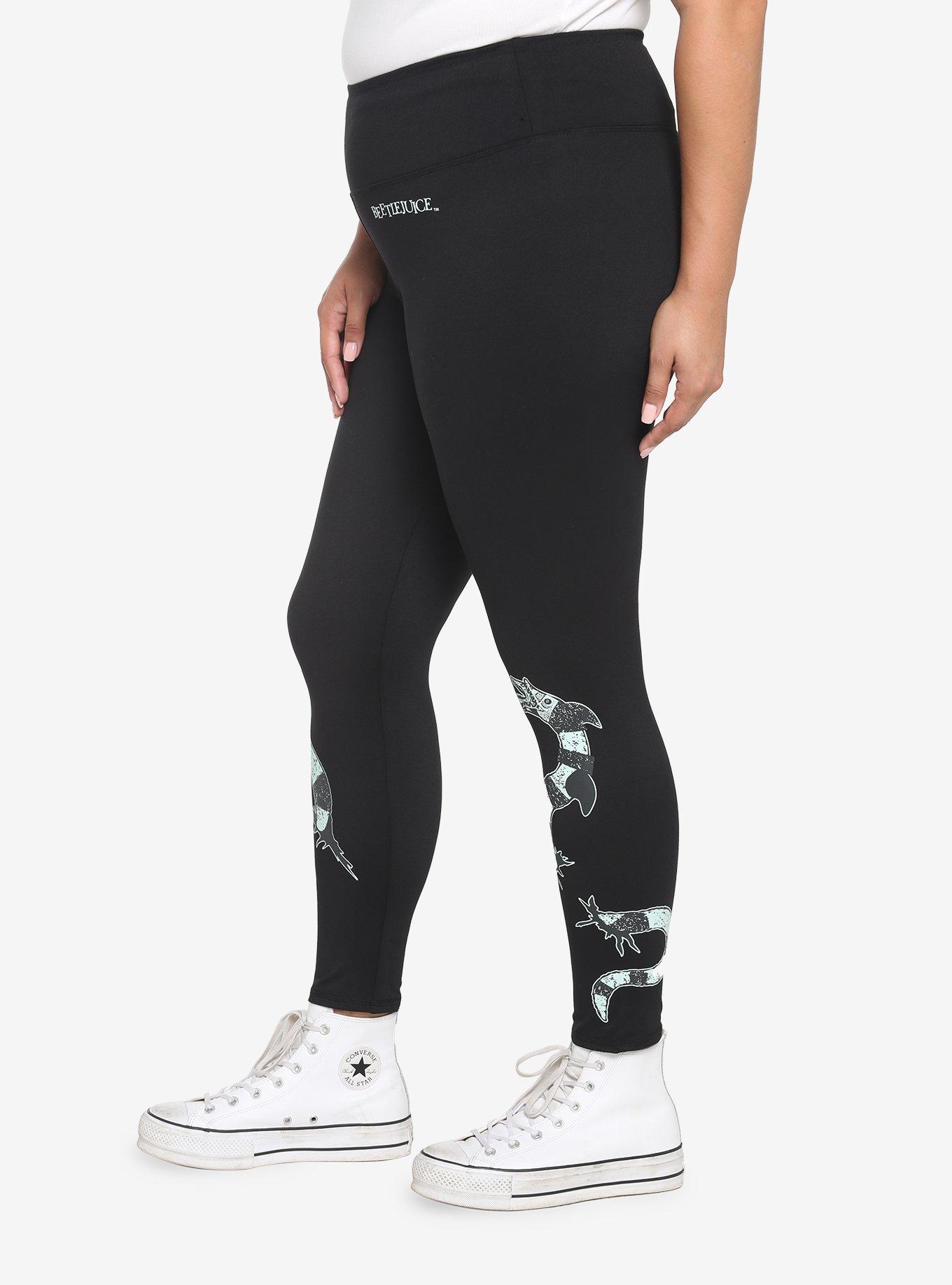 Beetlejuice Glow-In-The-Dark Sandworm Leggings Plus Size, MULTI, alternate