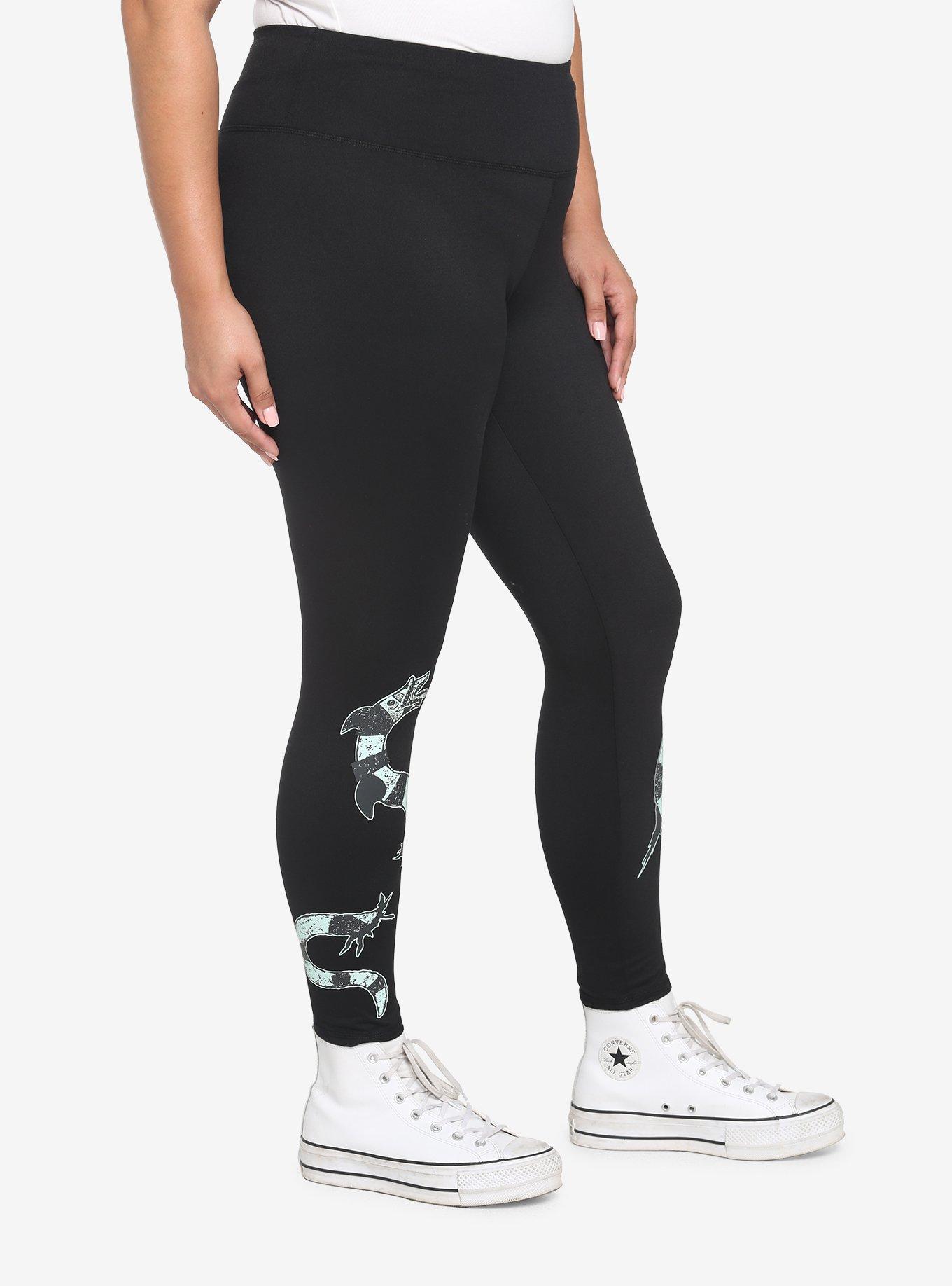 Beetlejuice Glow-In-The-Dark Sandworm Leggings Plus Size, MULTI, alternate