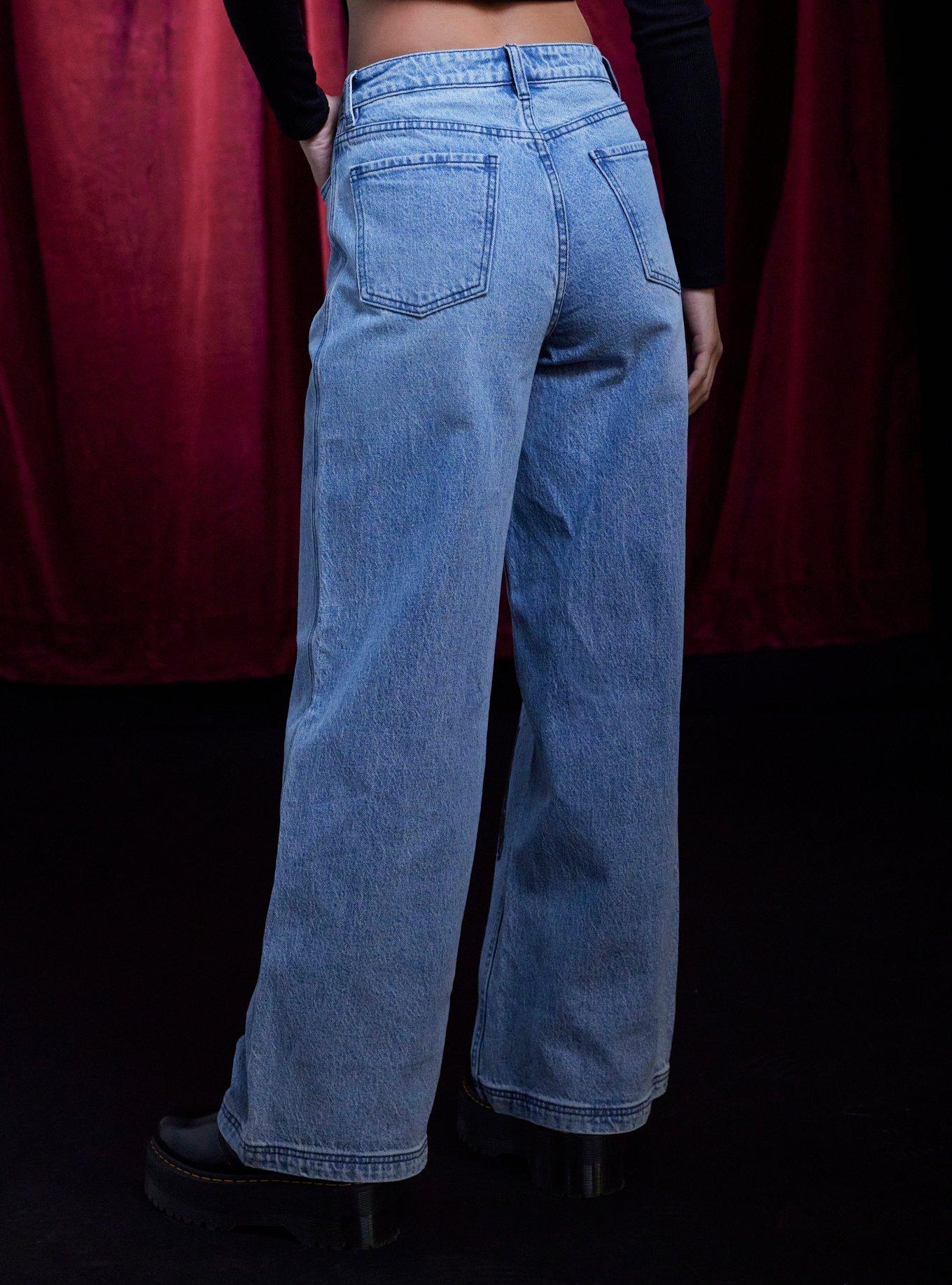 Friday The 13th Jason Wide Leg Mom Jeans, MULTI, alternate