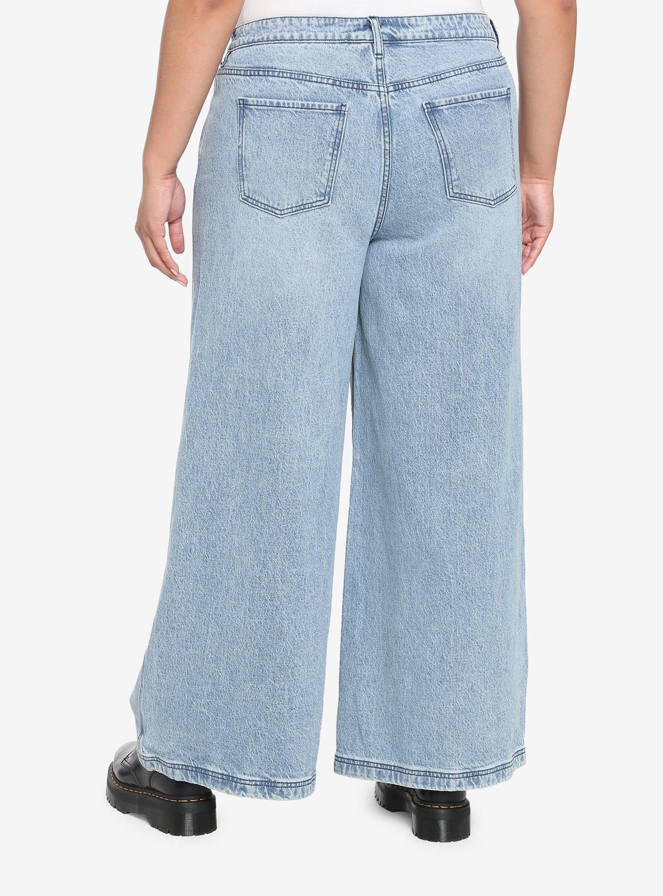 Friday The 13th Jason Wide Leg Mom Jeans Plus Size, MULTI, alternate