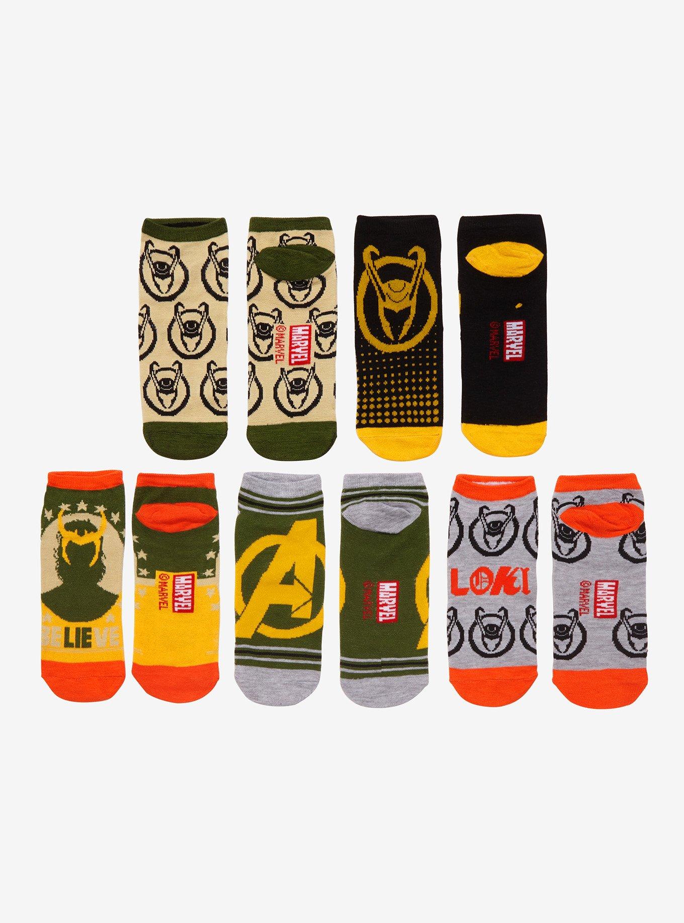 Marvel Loki Believe No-Show Socks 5 Pair, , hi-res