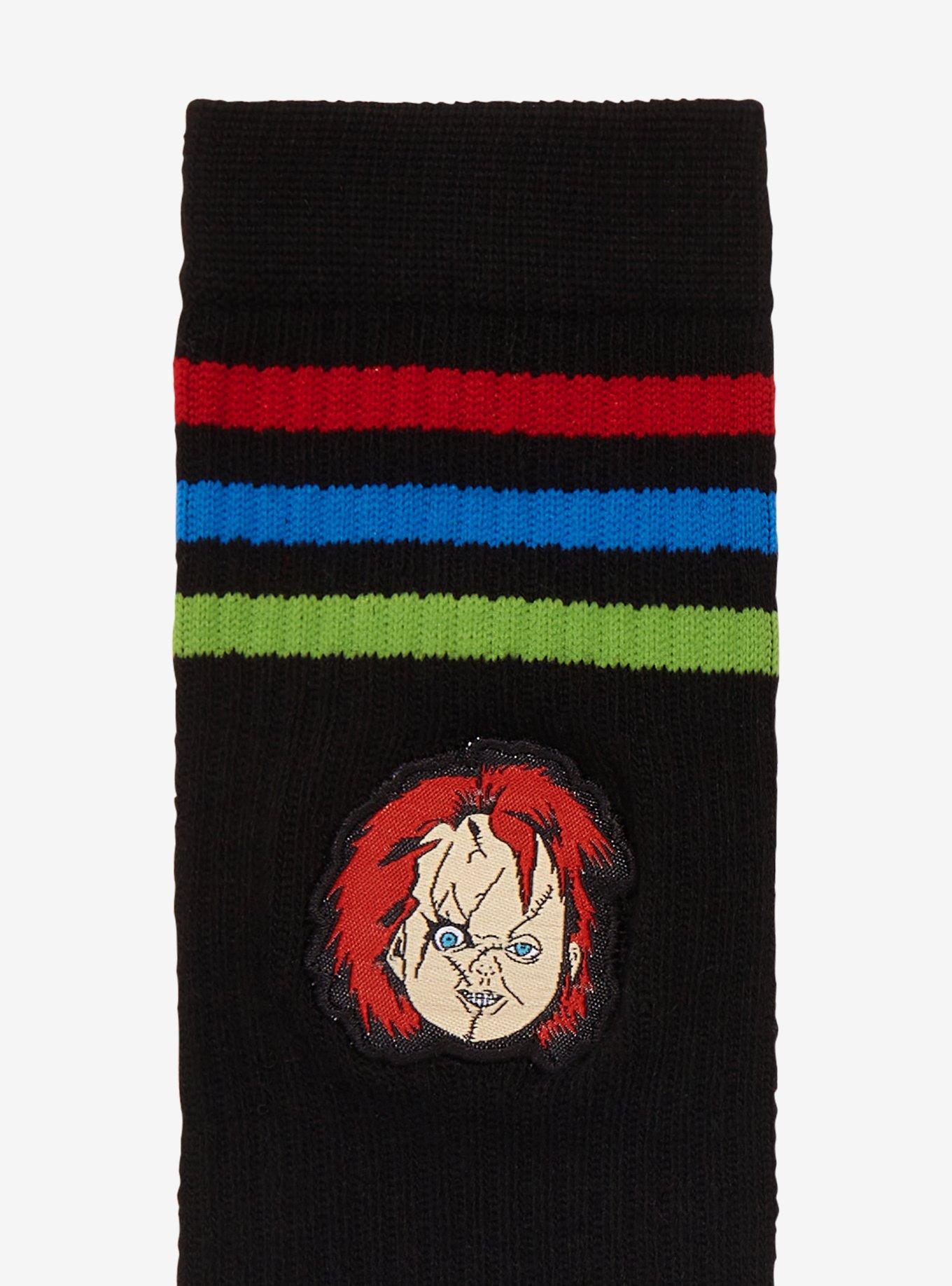 Chucky Varsity Stripe Crew Socks, , alternate