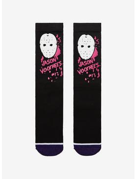 Friday The 13th Pink Splatter Crew Socks, , hi-res