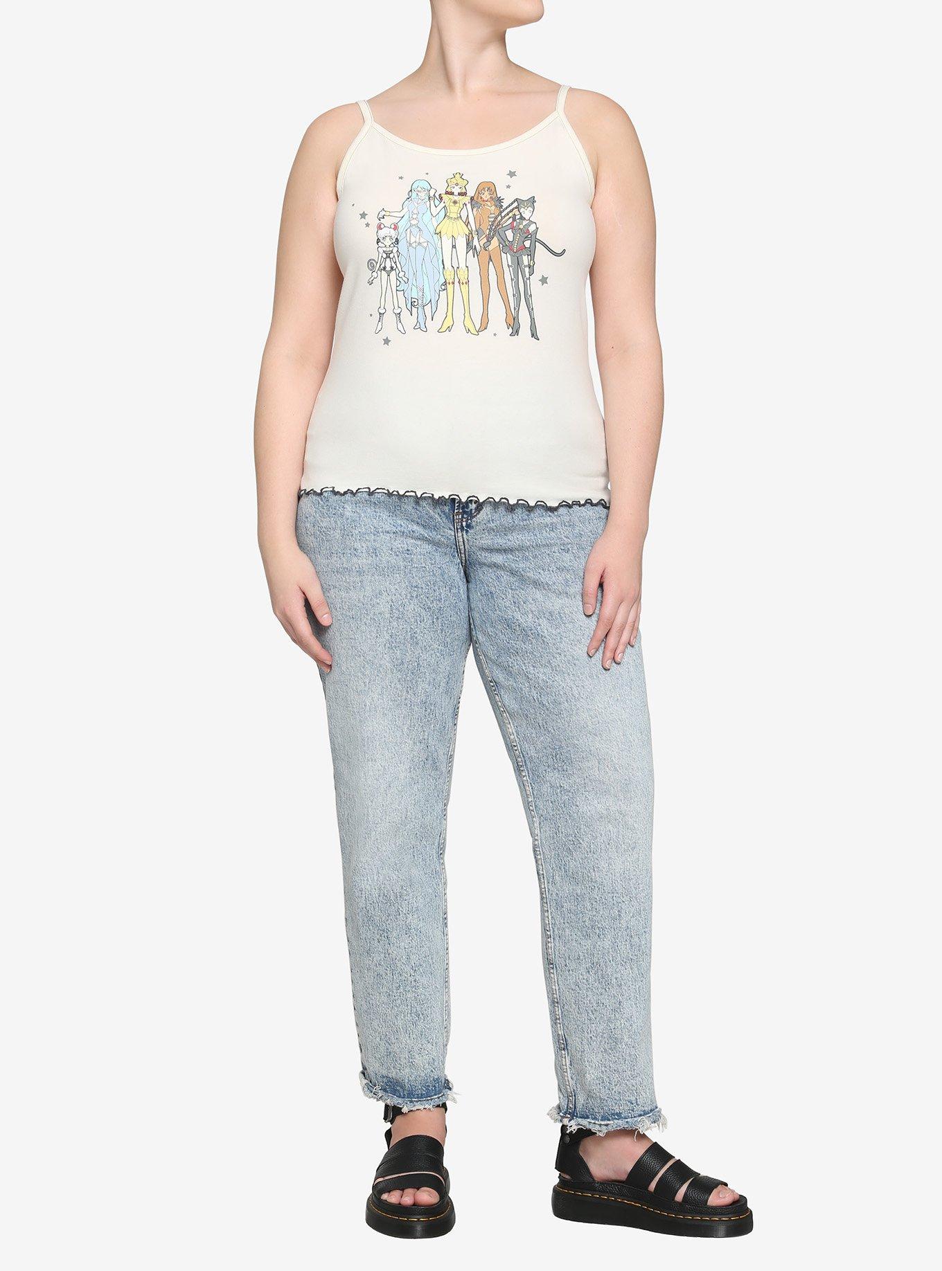 Pretty Guardian Sailor Moon Shadow Galaxia Strappy Tank Top Plus Size, CREAM, alternate