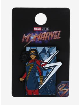 Marvel Ms. Marvel Kamala Panel Portrait Enamel Pin - BoxLunch Exclusive, , hi-res