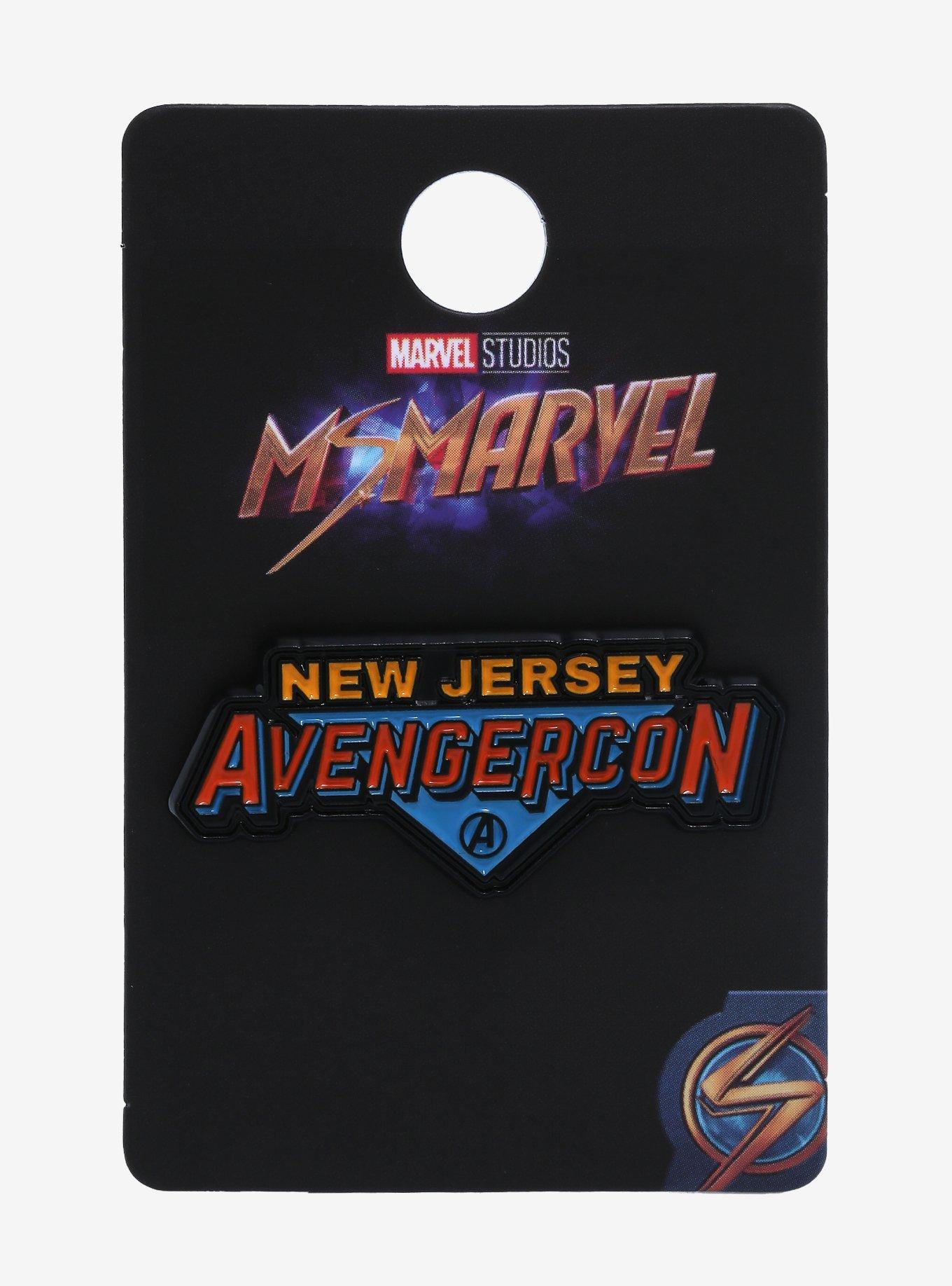 Marvel Ms. Marvel New Jersey Avengercon Logo Enamel Pin - BoxLunch Exclusive, , hi-res