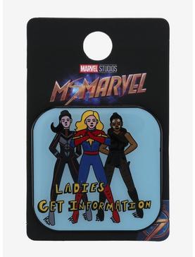 Marvel Ms. Marvel Ladies Get Information Enamel Pin - BoxLunch Exclusive, , hi-res