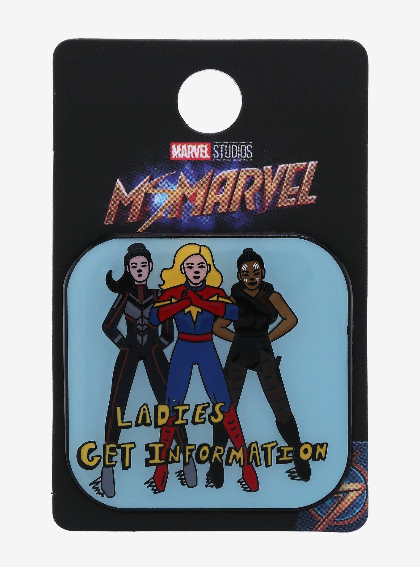 Marvel Ms. Marvel Ladies Get Information Enamel Pin - BoxLunch Exclusive, , alternate