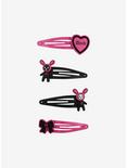 Pink Bunny Hair Clip Set, , alternate