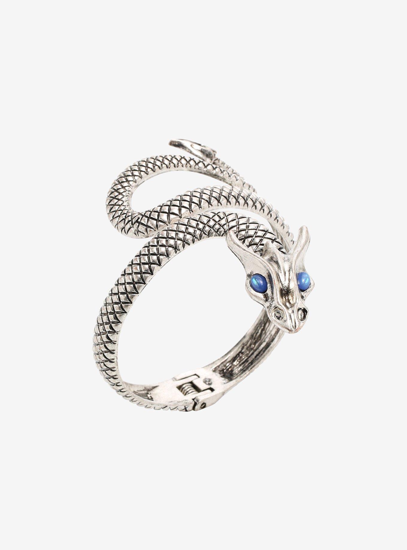 Silver Dragon Cuff Bracelet, , alternate