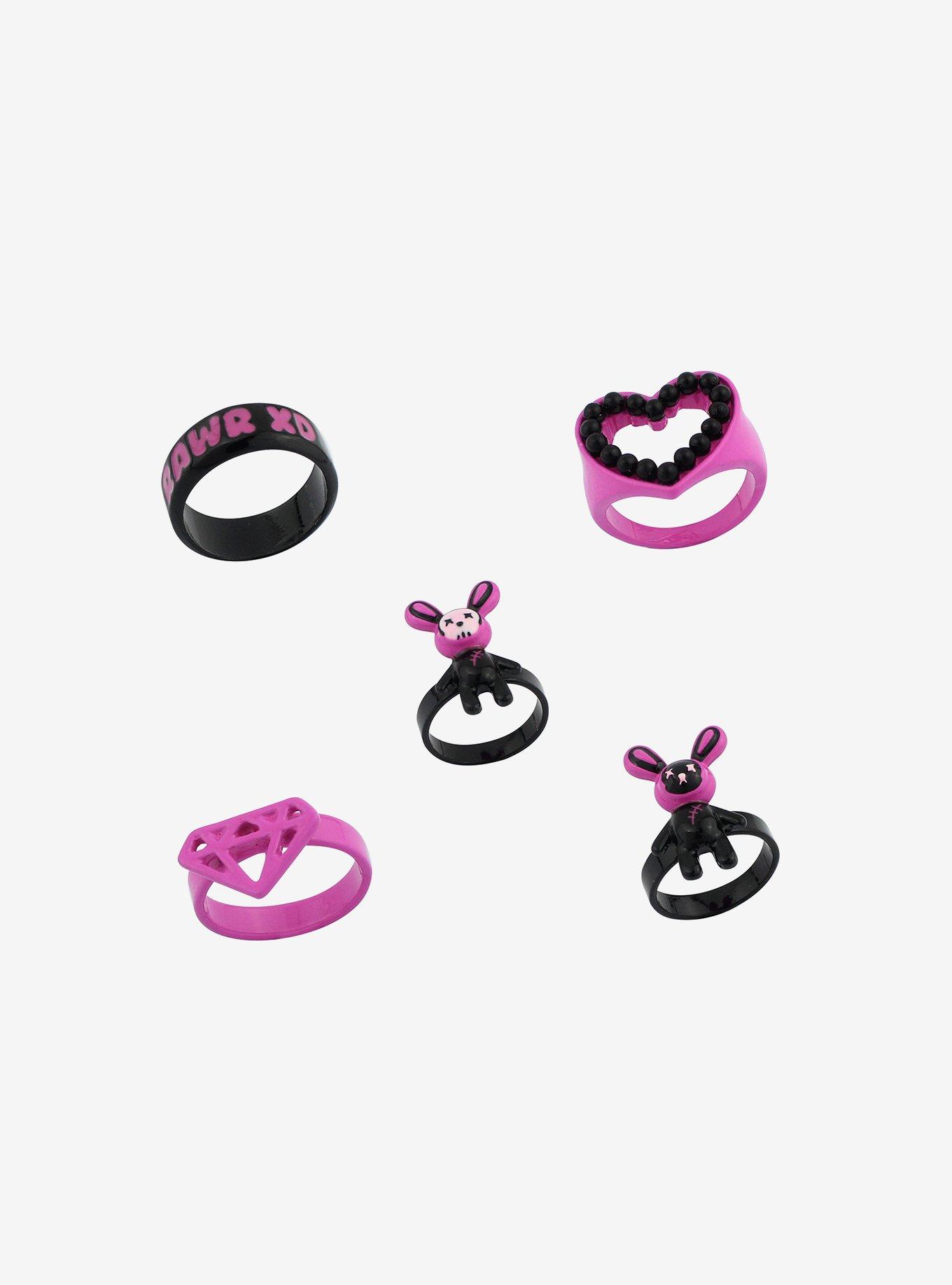 Rawr XD Pink Bunny Ring Set, , alternate