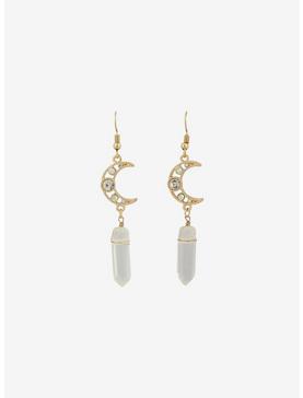 Moon Crystal Drop Earrings, , hi-res
