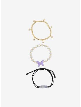 Purple Butterfly Star Bracelet Set, , hi-res