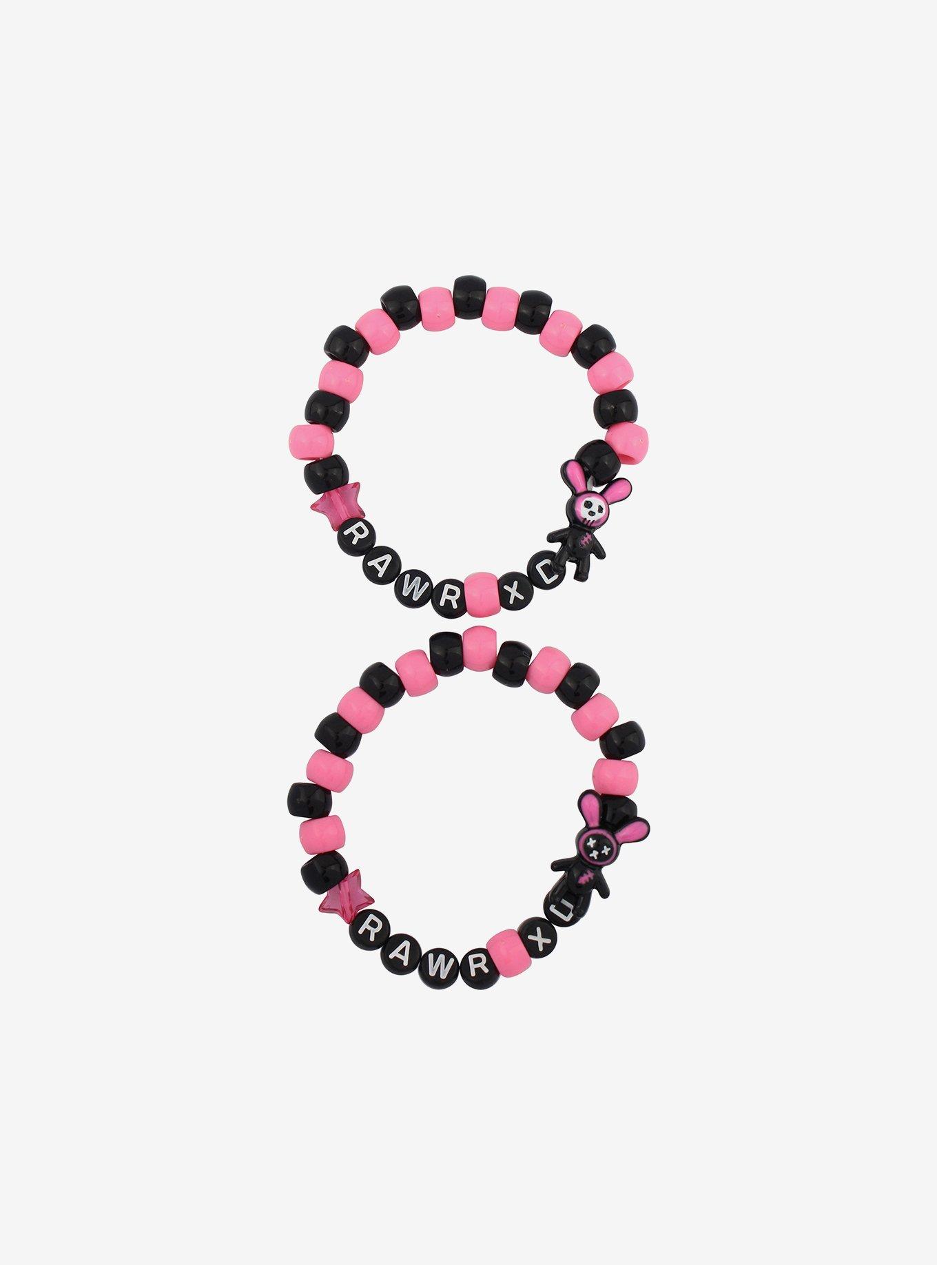 Rawr XD Black & Pink Bunny Best Friend Bracelet Set, , alternate