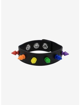 Rainbow Spike Cuff Bracelet, , hi-res