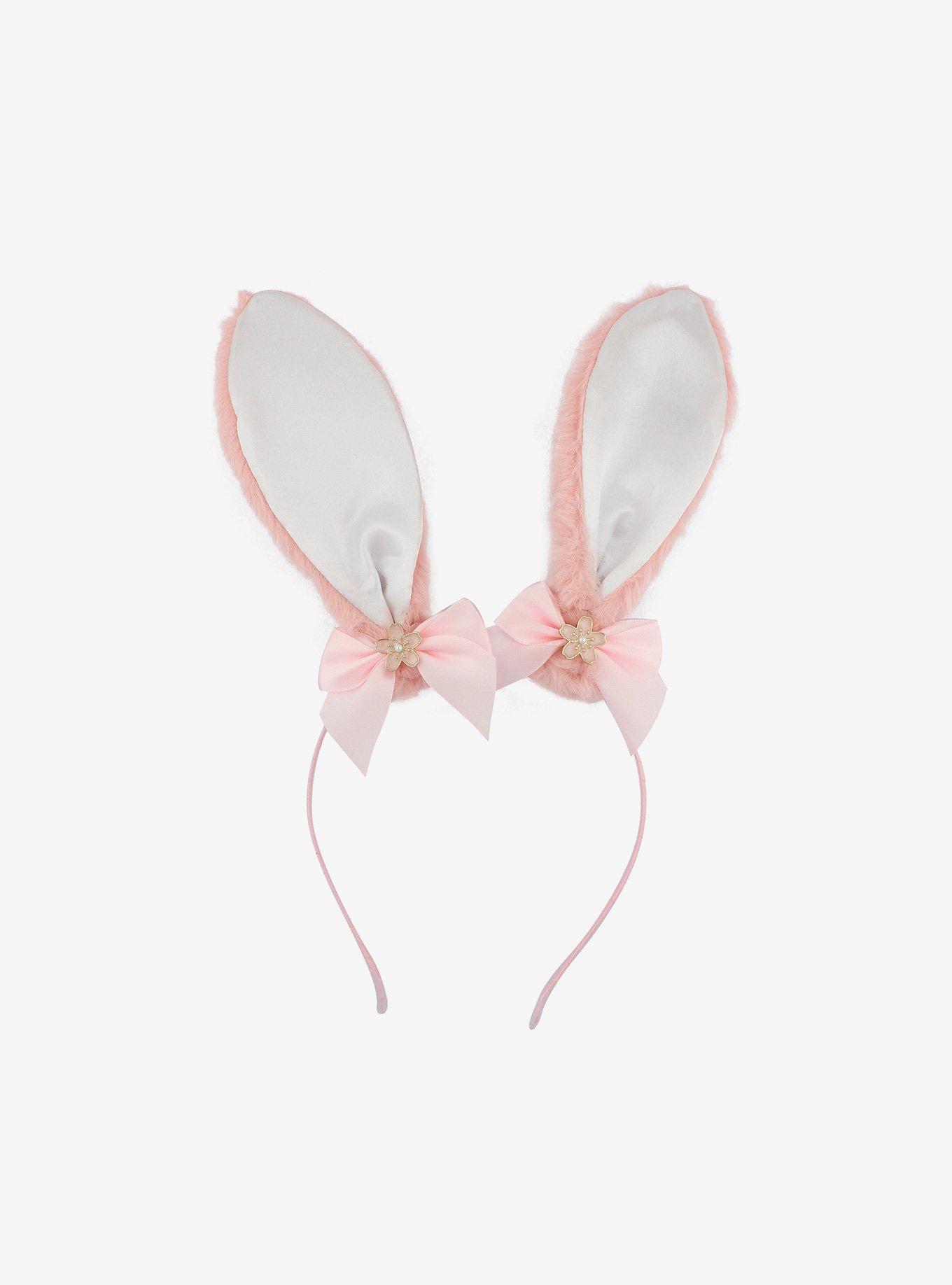 Pink Sakura Bunny Ear Headband, , alternate