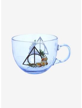Harry Potter Deathly Hallows Floral Glass Mug, , hi-res