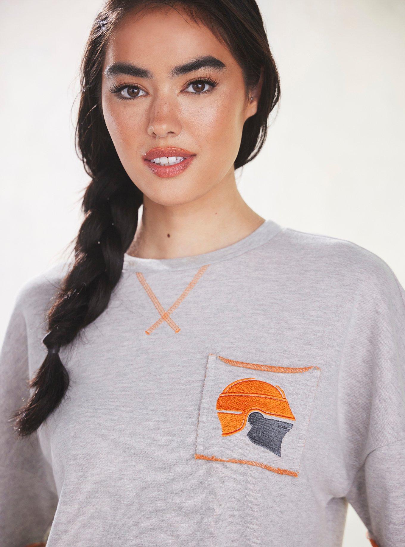 Her Universe Star Wars Fennec Shand Boxy Top, HEATHER GREY, alternate