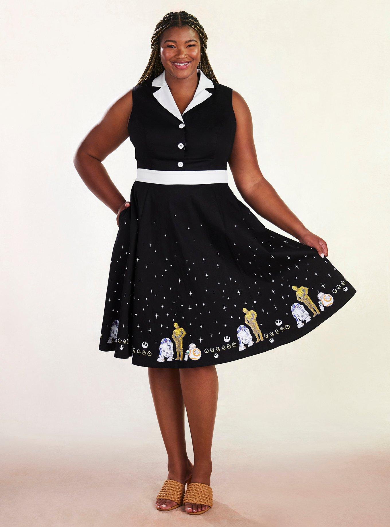 Her Universe Star Wars Droid Retro Dress Plus Size, MULTI, alternate