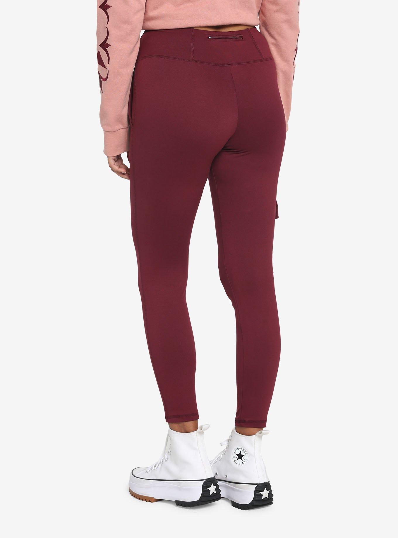 Her Universe Star Wars Ahsoka Tano Cargo Leggings, BURGUNDY, alternate