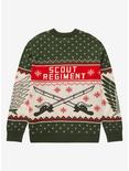 Attack on Titan Scout Regiment Crest Holiday Sweater - BoxLunch Exclusive, FOREST, alternate