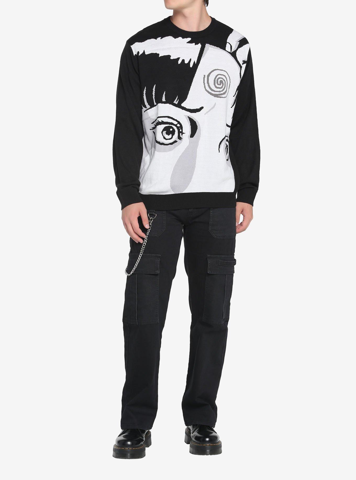 Junji Ito Uzumaki Knit Sweater, BLACK, alternate