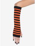 Orange & Black Stripe Arm Warmers, , alternate