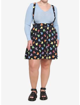 Rainbow Mushroom Suspender Skirt Plus Size, , hi-res