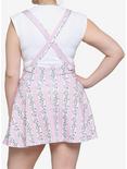 Pink Roses & Gears Lace-Up Suspender Skirt Plus Size, MULTI, alternate