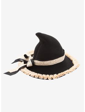 Black Kawaii Cottage Witch Hat, , hi-res
