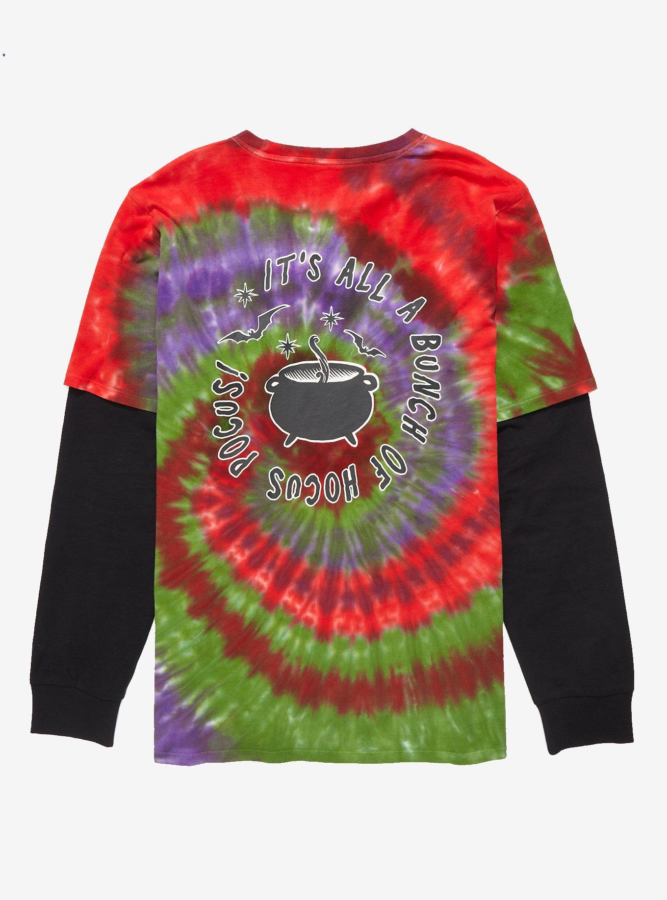 Our Universe Disney Hocus Pocus Max Tie-Dye Twofer Long-Sleeve T-Shirt, MULTI, alternate