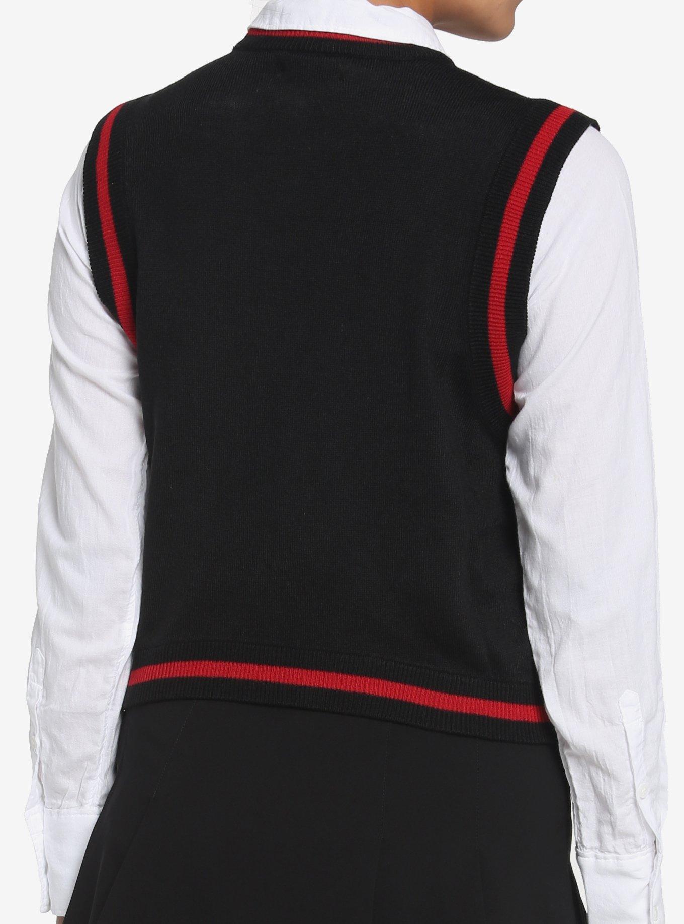 Red Skull Girls Sweater Vest, RED, alternate