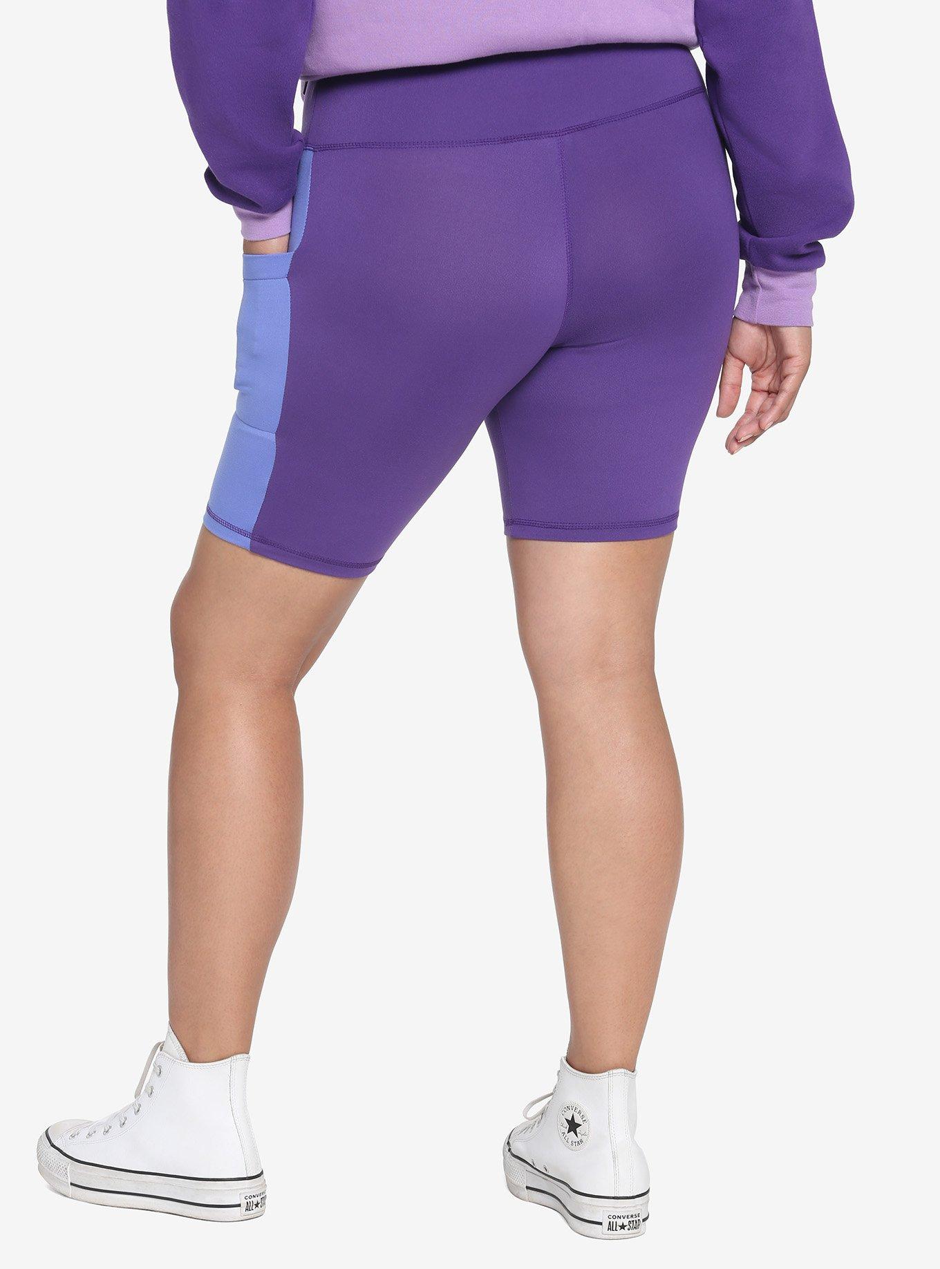 Her Universe Marvel Hawkeye Kate Bishop Bike Shorts Plus Size, LAVENDER, alternate
