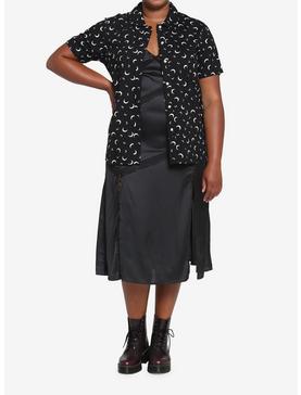 Crescent Moon Girls Resort Woven Button-Up Plus Size, , hi-res