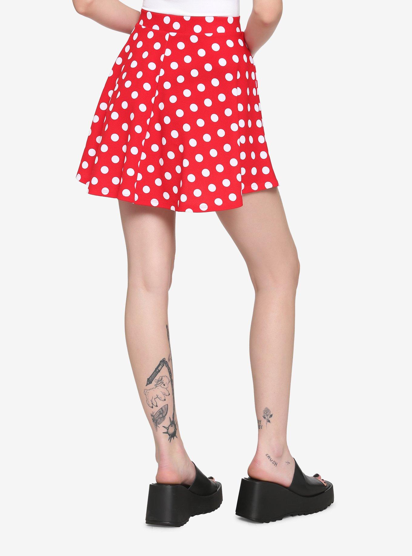 Red & White Polka Dot Skirt, RED WHITE DOT, alternate