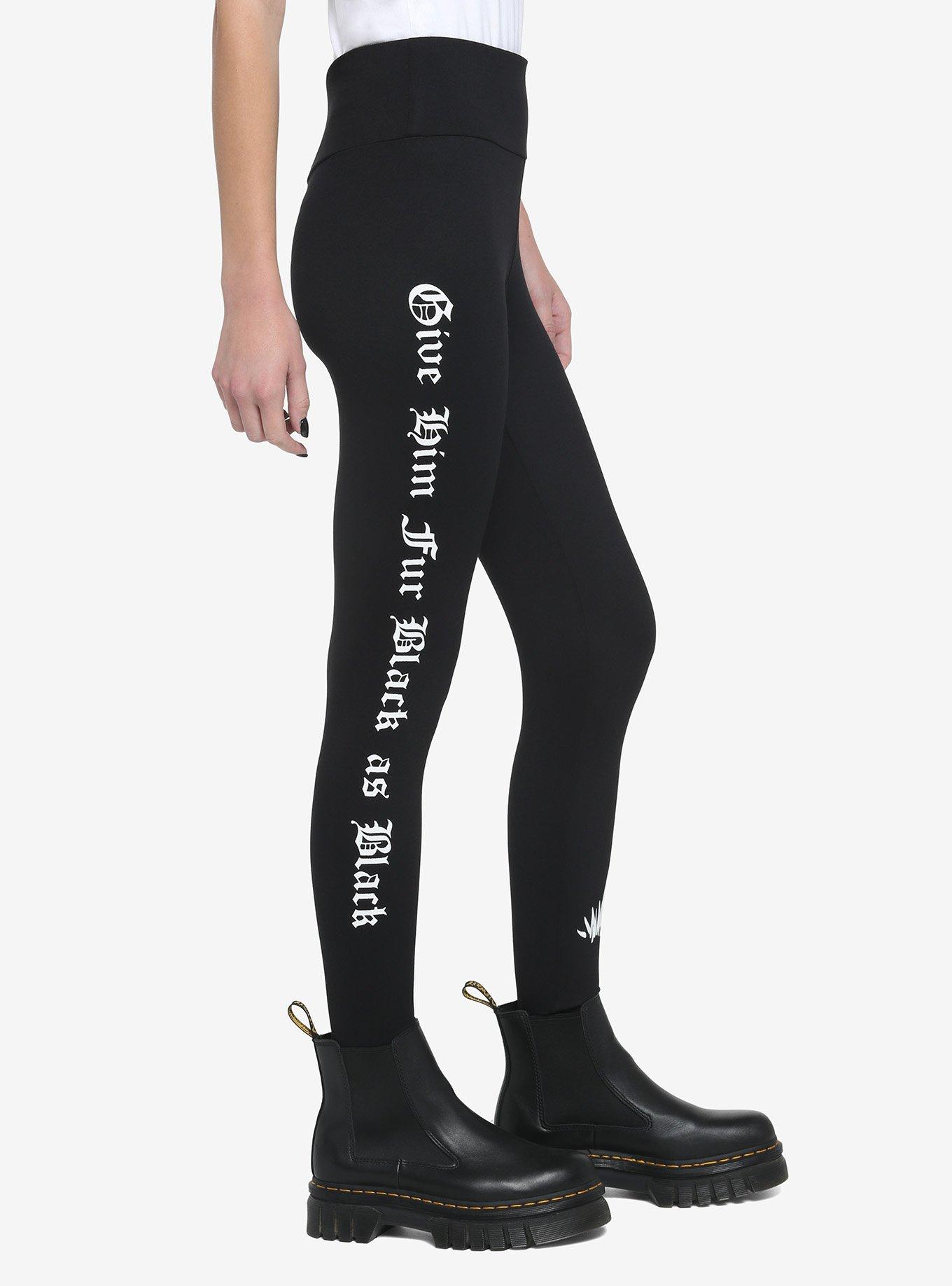 Her Universe Disney Hocus Pocus Binx Tombstone Leggings, BLACK, alternate