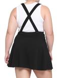 Black & White Lace-Up Suspender Skirt Plus Size, BLACK-WHITE, alternate