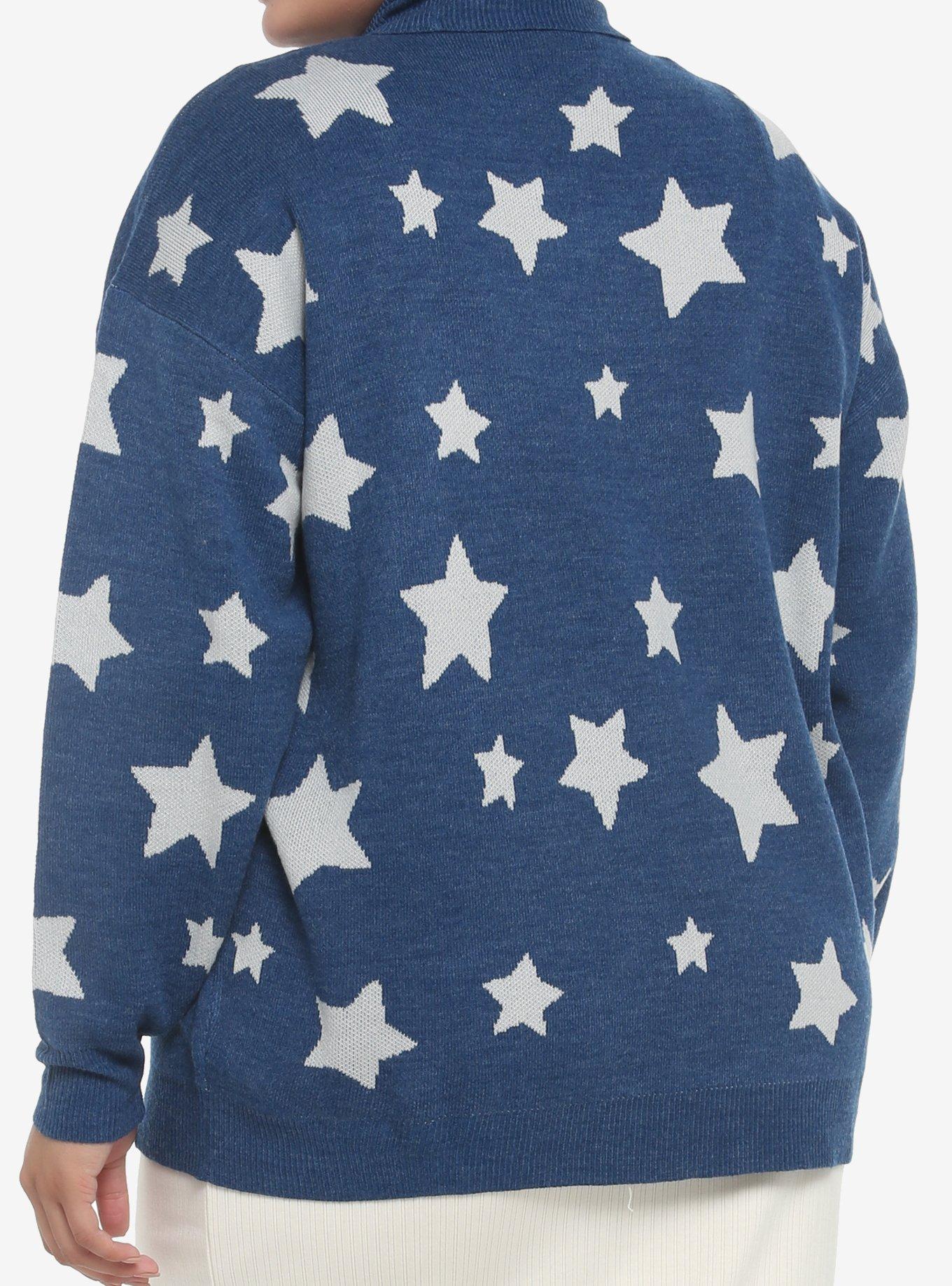 Coraline Star Oversized Turtleneck Girls Sweater Plus Size, MULTI, alternate