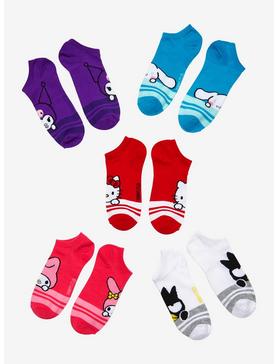 Hello Kitty And Friends Bold Stripe No-Show Socks, , hi-res