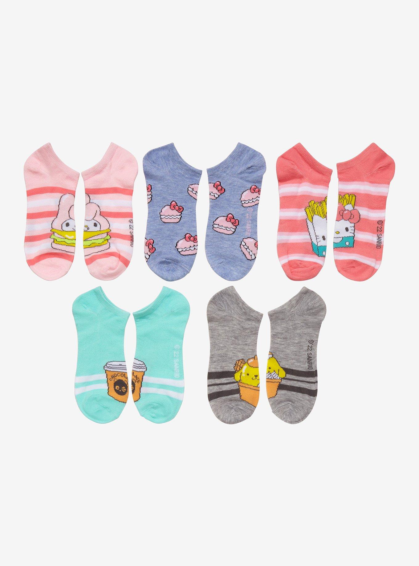 Hello Kitty And Friends Dessert No-Show Socks 5 Pair, , alternate