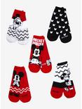 Disney Mickey Mouse Chevron No-Show Socks 5 Pair, , alternate
