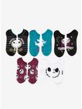 The Nightmare Before Christmas Quotes Icons No-Show Socks 5 Pair, , alternate