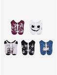 The Nightmare Before Christmas Characters No-Show Socks 5 Pair, , alternate