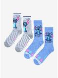 Disney Lilo & Stitch Cute & Feisty Crew Socks 2 Pair, , alternate