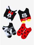 Disney Mickey Mouse & Minnie Mouse No-Show Socks 4 Pair, , alternate